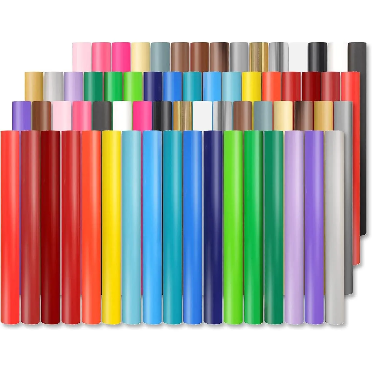 65 Pack Permanent Vinyl, Self Adhesive Vinyl Sheets for Cutting Machine, Permanent Outdoor Sheets for Party Decoration, Sticker, DIY Mug, Car Decal