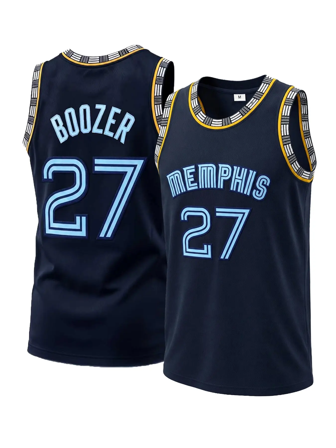 Men's #27 Basketball Jersey,Memphis Embroidered Loose Breathable Sleeveless Round Neck Sports Top, Breathable Athletic Top, Suitable For Basketball, Sports, And Running
