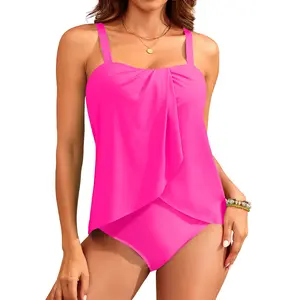 Tempt Me One Piece Swimsuit for Women - Flyaway Layer Tummy Control Bathing Suit Swimwear DealsForYouDays