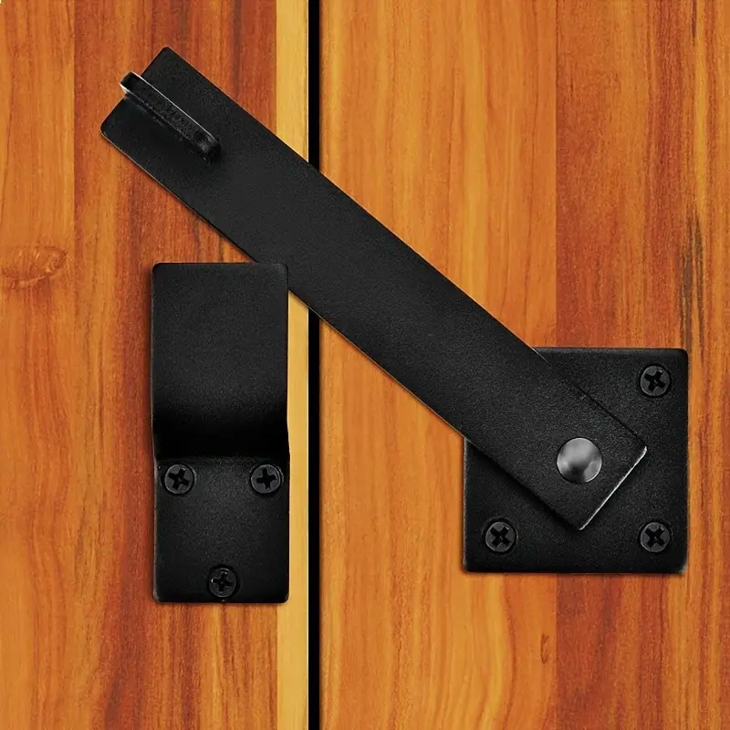 Universal Door Latch for Outdoor Fences, Garage, Storage Doors, Rotating Metal Slide Lock, Rust Resistant, Easy Installation