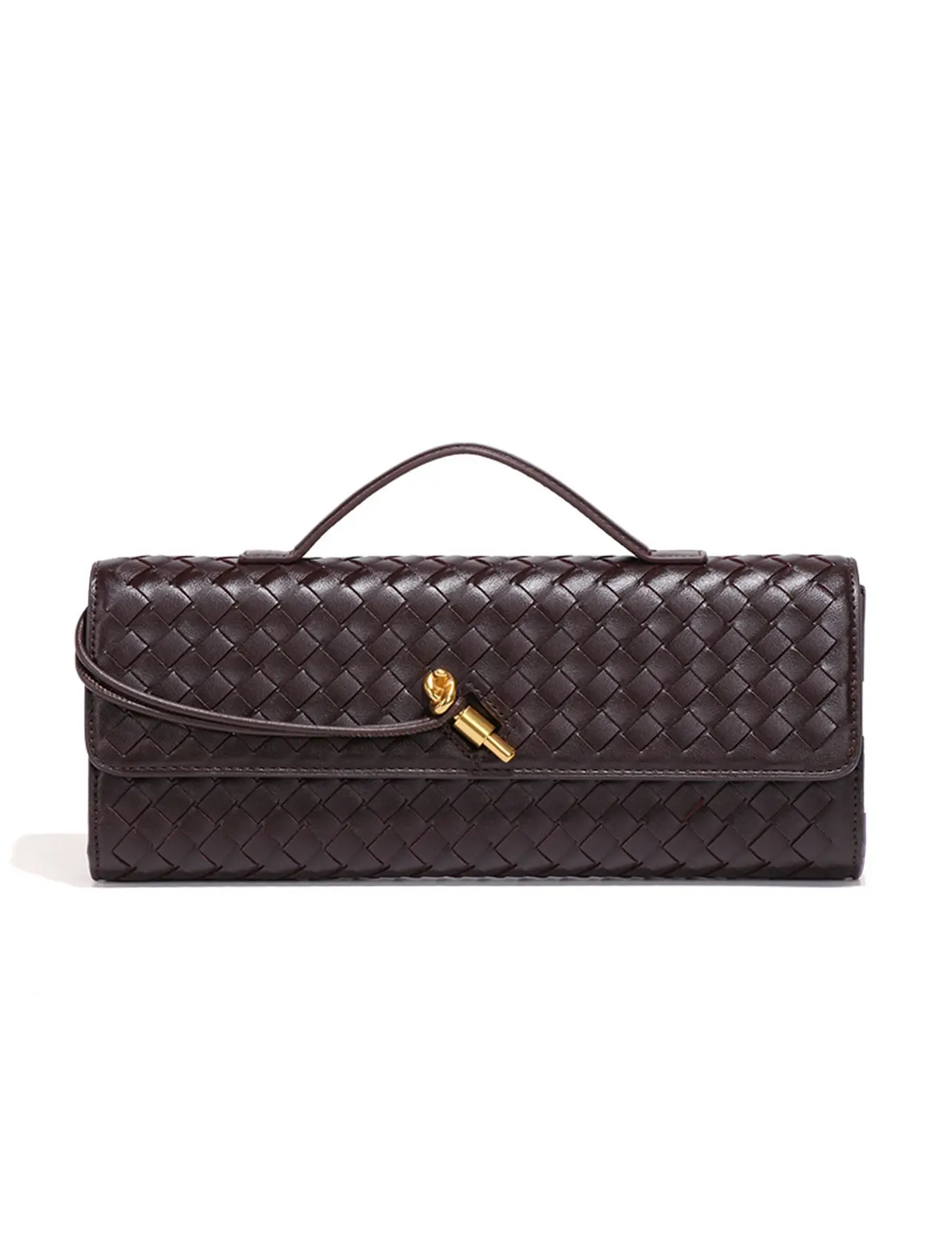 Women's Woven Handbag, PU Leather Handmade Clutch, Casual Crossbody & Evening Shoulder Bag, Fashion Functional Design Evening Bag, Evening Purse