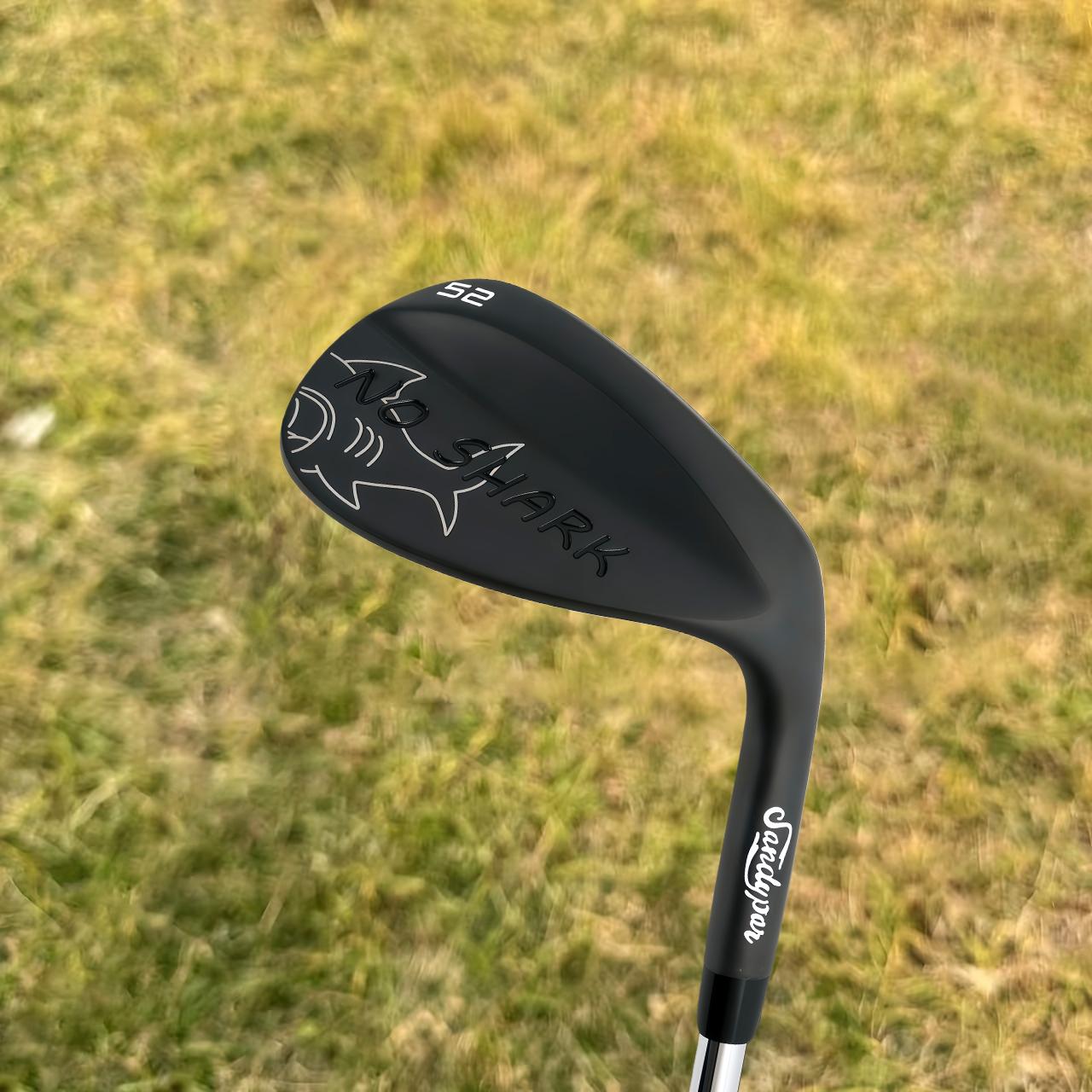 Matte Laser Logo Sand Wedge 52°/56°/60° Laser NO-SHARK Logo CNC Milled Lob Wedge  Stainless Steel Shaft Anti-Slip Grip tour satin wedge right hand Golf Clubs Wedge Set