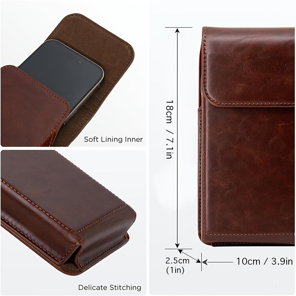 Men's Premium Faux Leather Phone Case with Belt Clip - Durable, Lightweight Wallet Pouch for Secure Phone Storage, Adjustable Strap, Perfect for Everyday Use and On-the-Go Carry, Minimalist Design, Wallet Accessories, Pu Leather Cover