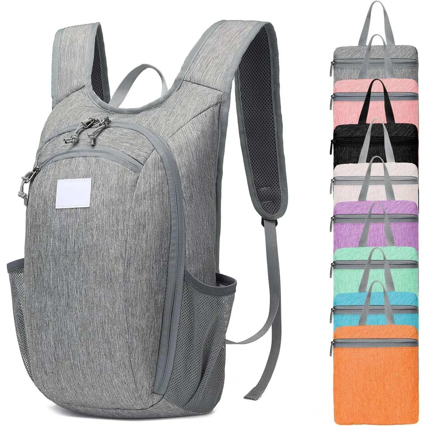 10L Foldable Lightweight Backpack – Packable Travel Daypack for Hiking, Cycling & Everyday Use – Water-Resistant Travel Bag with Multi-Pocket Design for Women & Men(Gray)