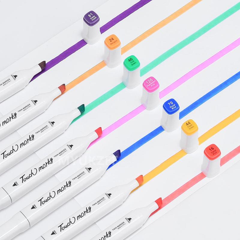 Dual Tip Art Marker Set, 1 Set Alcohol Markers Set, Environmentally Friendly Material for Coloring, Drawing, Blending and Sketching, Outlining, Coloring Book Markers