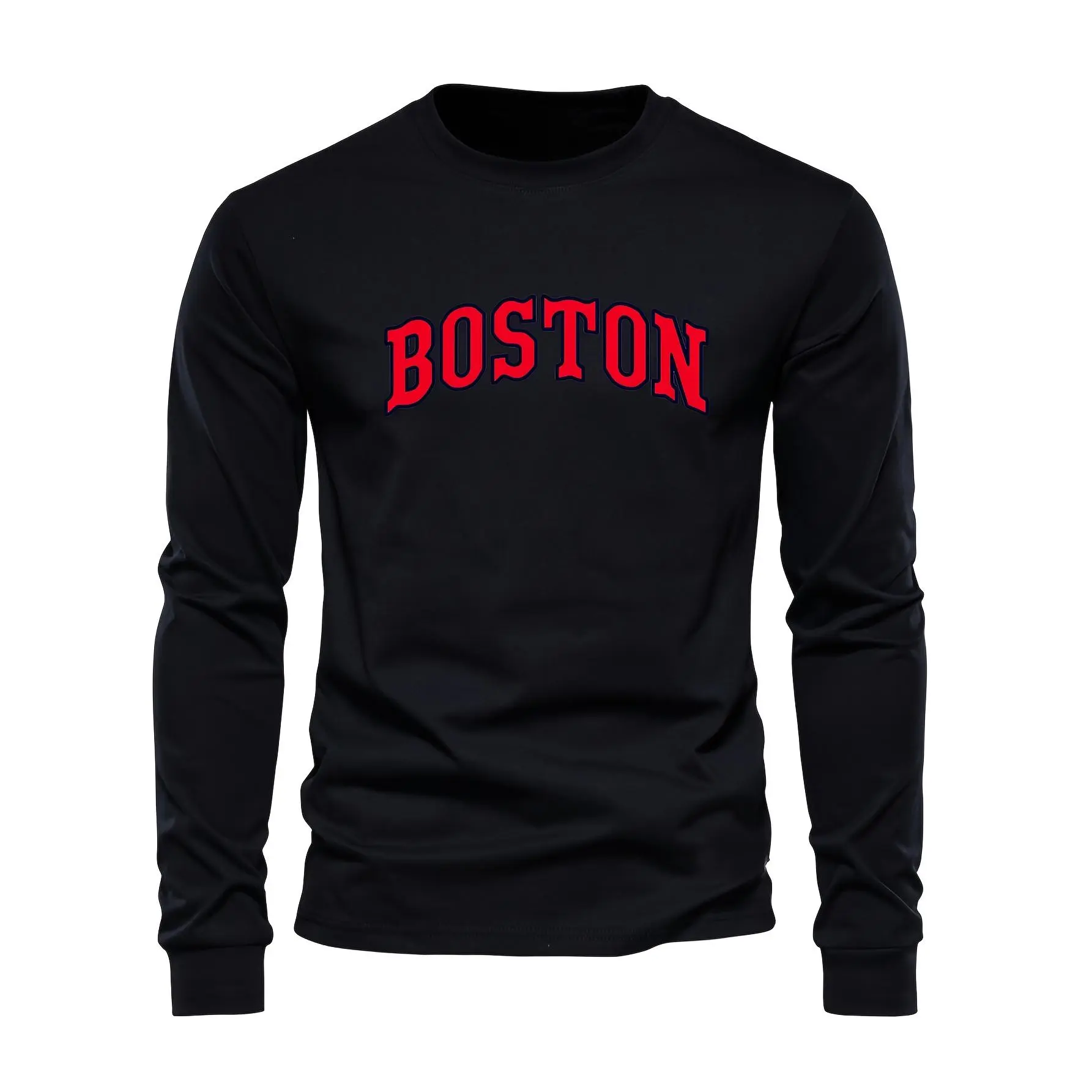 Outdoor Casual Sports Round Neck T-Shirt Autumn Base Layer Long Sleeve Top Fleece Warm Fitted Top