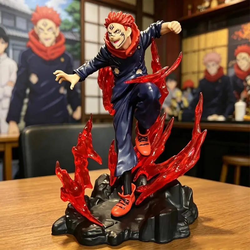 Hot  Anime Jujutsu Kaisen 17cm Ryomen Sukuna Statue Action Figure Model Doll Decoration Collection Toys Gifts