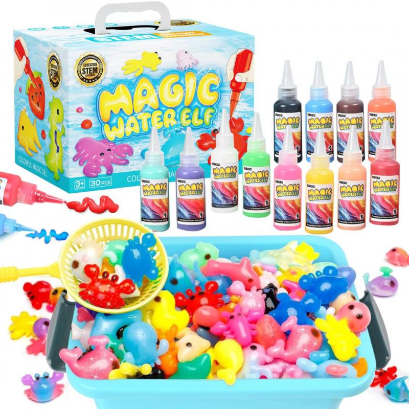Kids Hydrogel Kit Summer Magic Set, Water Pet Slime Toy Making Kit, Creative Children Crafts, DIY Soft Foam Craft, Ages 6-8 Years Old