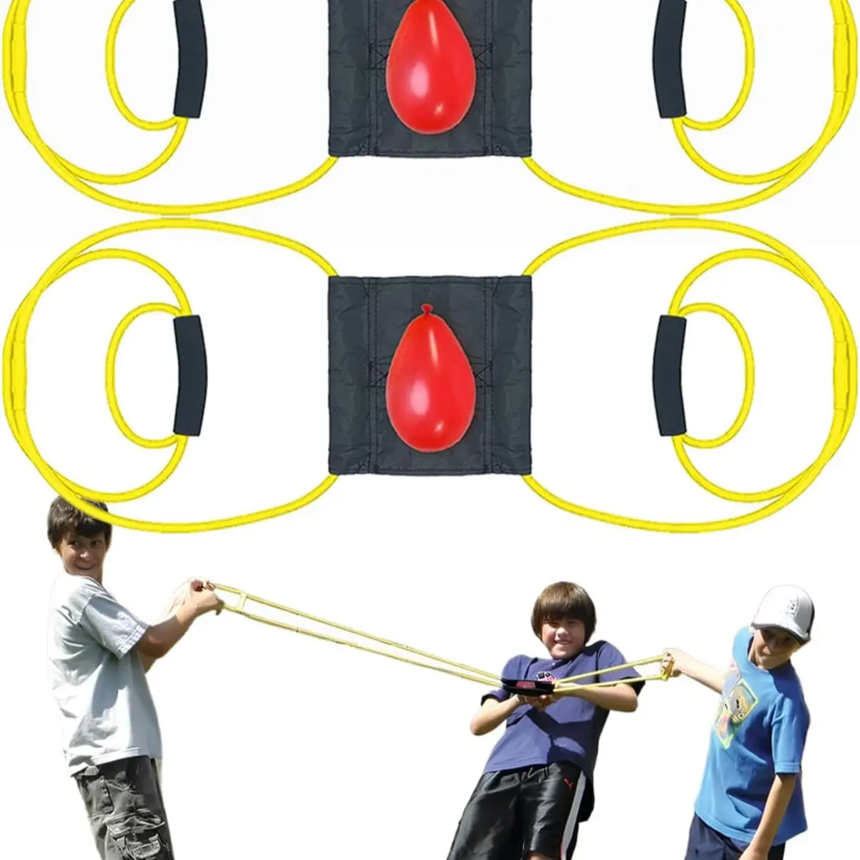 2-Pack Water Ball Launchers, 2.1m Outdoor Projectile Toys, Perfect for Family Party Games, Fun and Interactive Outdoor Activities