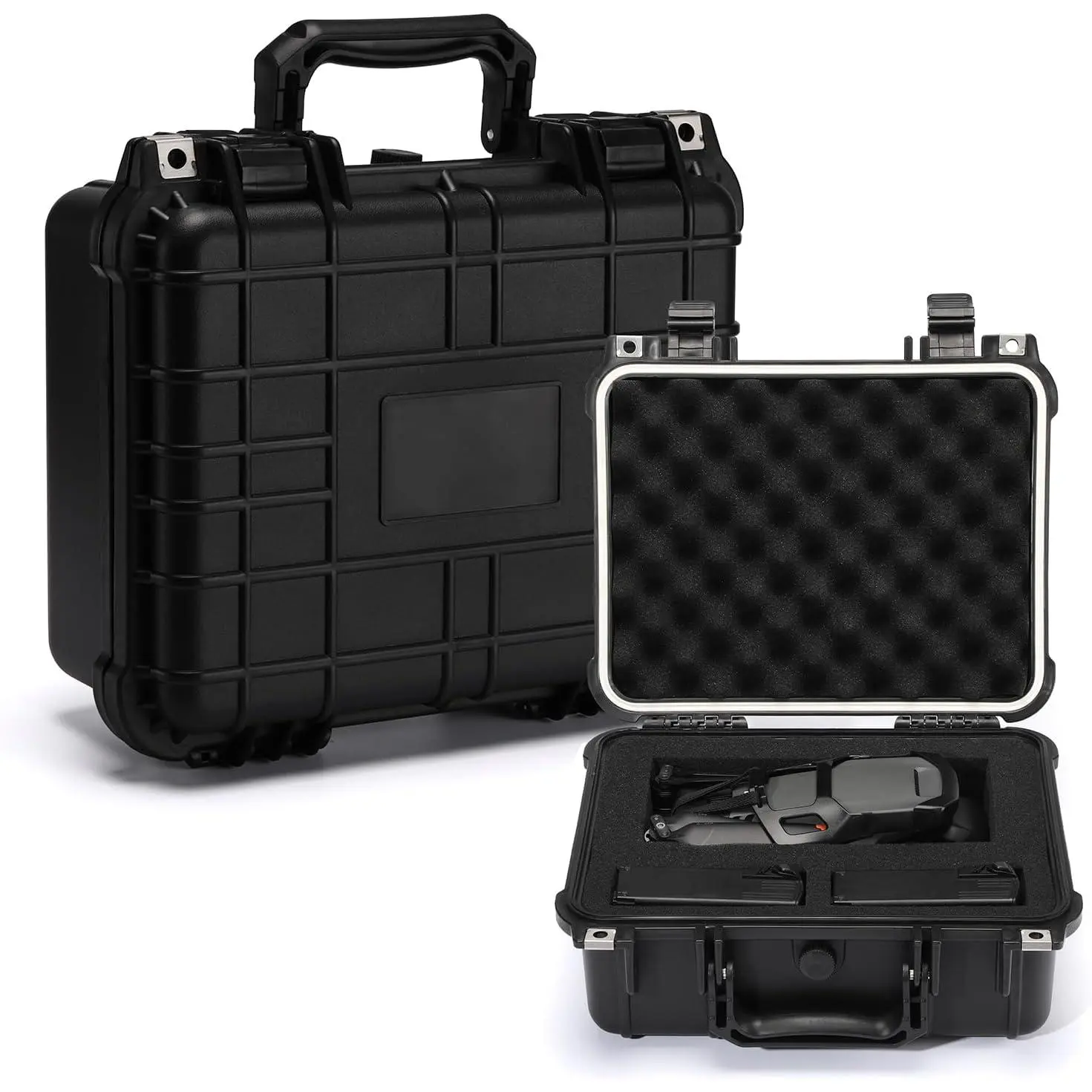 Waterproof Dustproof Protective Sturdy Plastic Storage Case with Cush-Proof Sponge and Customizable Foam, IP67 Waterproof Grade, 13.4" X 11.6" X 6"