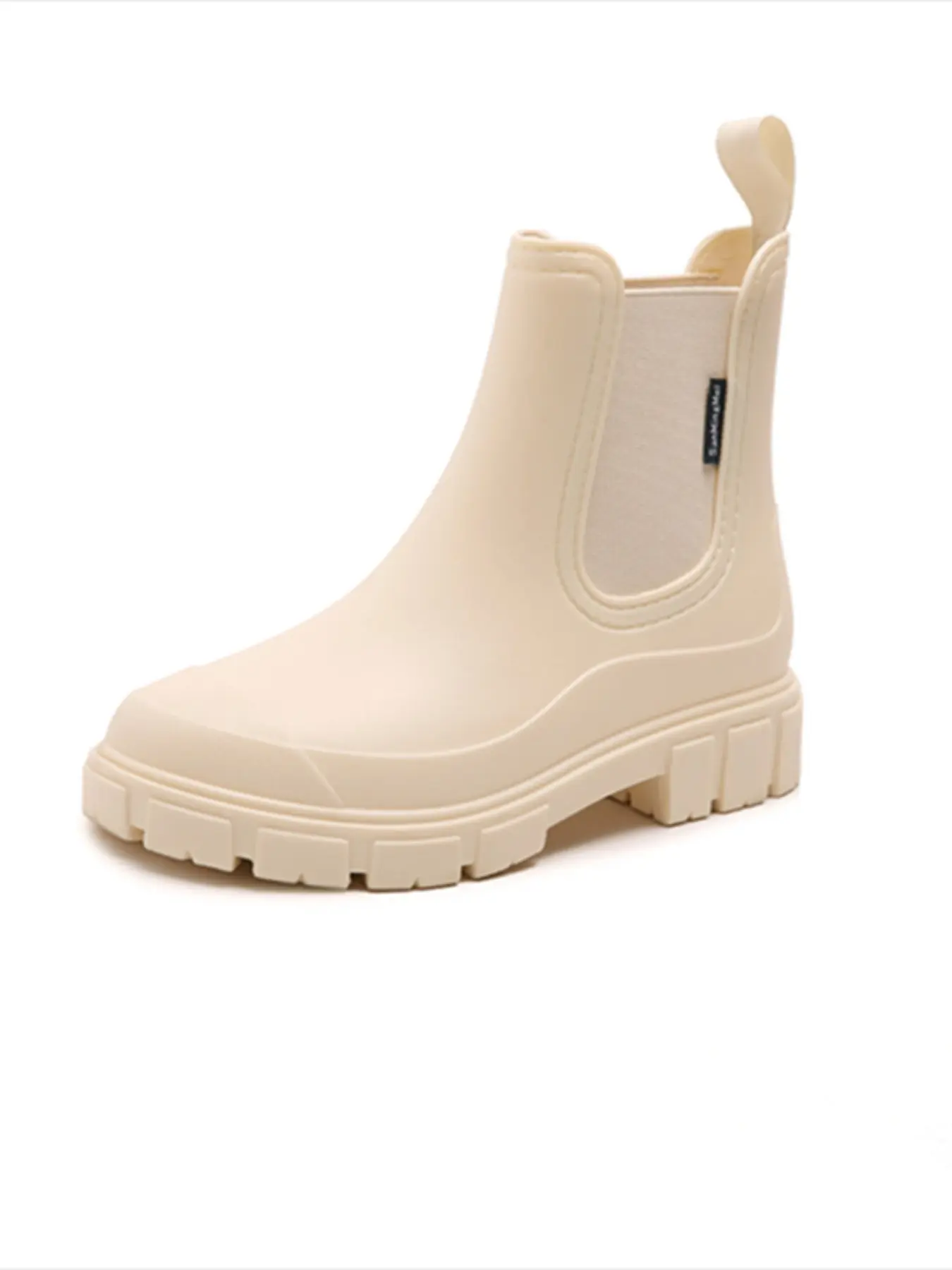 Women's Fashion Waterproof Non-Slip Rain Boots, Comfortable Slip-On Shoes, Zipper Design, Ideal for Students and Outdoor Activities, Waterproof Outdoor Footwear