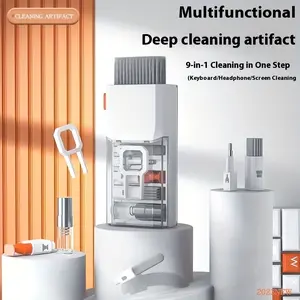 9-In-1 Multi-Functional Cleaning Tool Kit, Keyboard Cleaner, Earphone Brush, Phone Screen Scrubber, Camera Lens Cleaner, Deep Clean Set