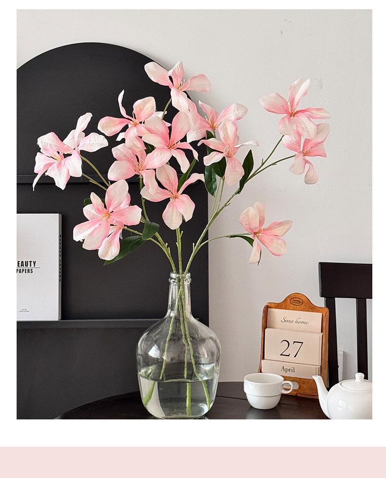 Oil painting style flame orchid artificial flower home living room decoration wedding hall garden setting shop window decoration