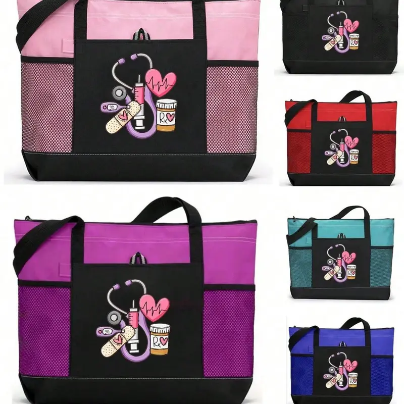 Nurse Bag with Zipper, CNA Week Gift, RMA Travel Nurse Handbag, Practical Nursing Bag, RN Graduation Thank You Gift, Caregiver Travel Essentials, Bags for Travel