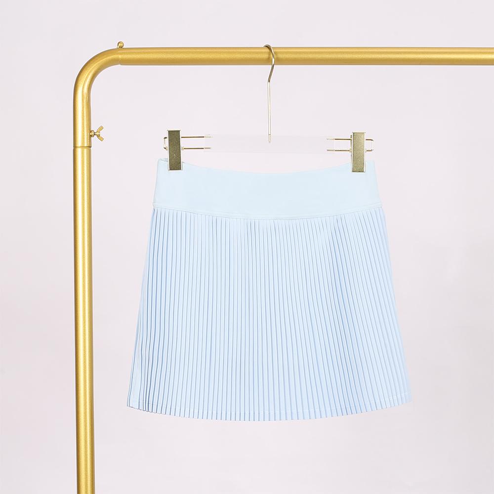 lulu Solid-Color Pleated Skirt with Accordion Pleats, Quick-Dry Fabric, High-Waisted Design, and Pleated Lining