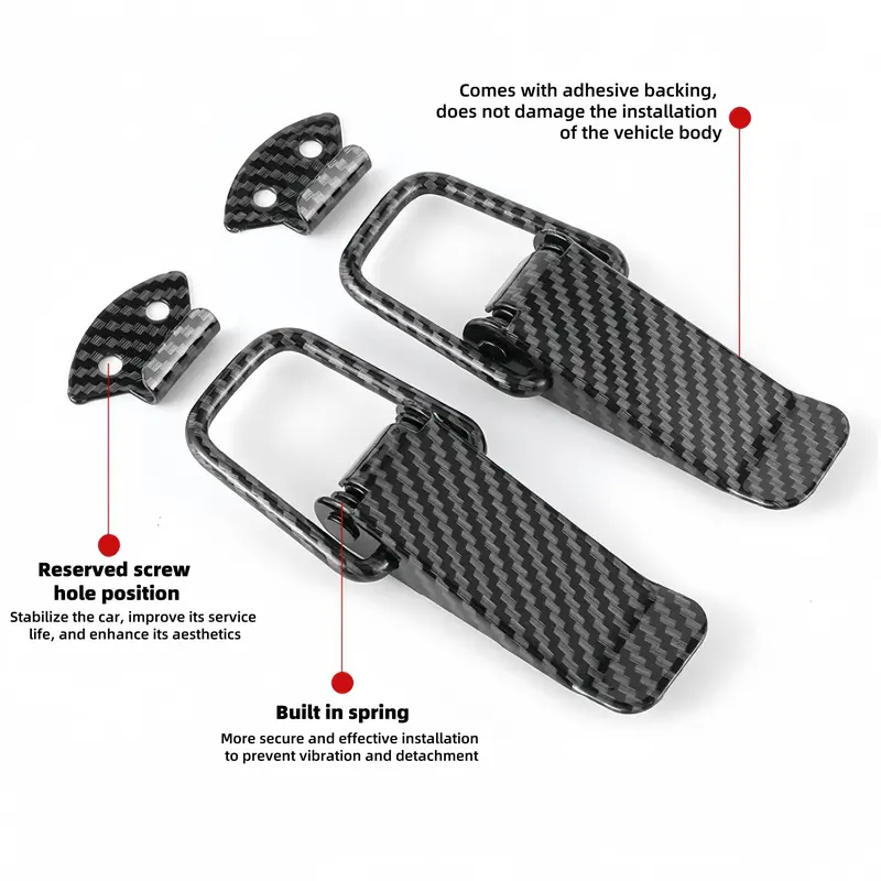 Car Bumper Gap Hook Lock Clips, No-Drilling Universal Front and Rear Pole Fixing Bumper Retainer Clip Kit Accessories with Easy Installation Durable Design Car Accessory