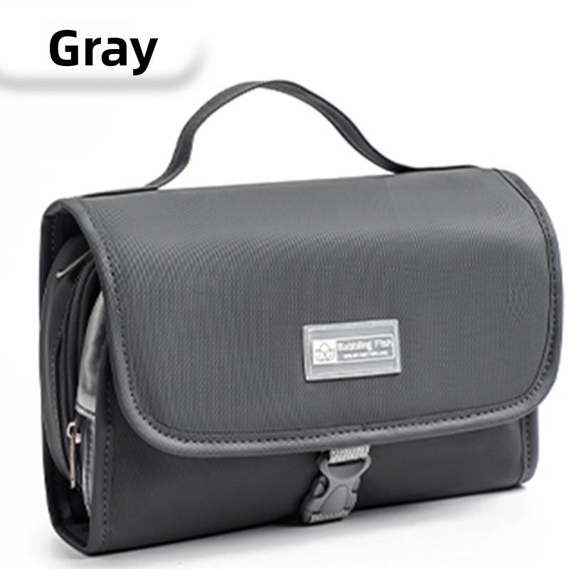 Large Capacity Travel Toiletry Organizer Detachable Hook Waterproof Cosmetic Bag Wet Dry Separation Foldable Storage Pouch for Travel