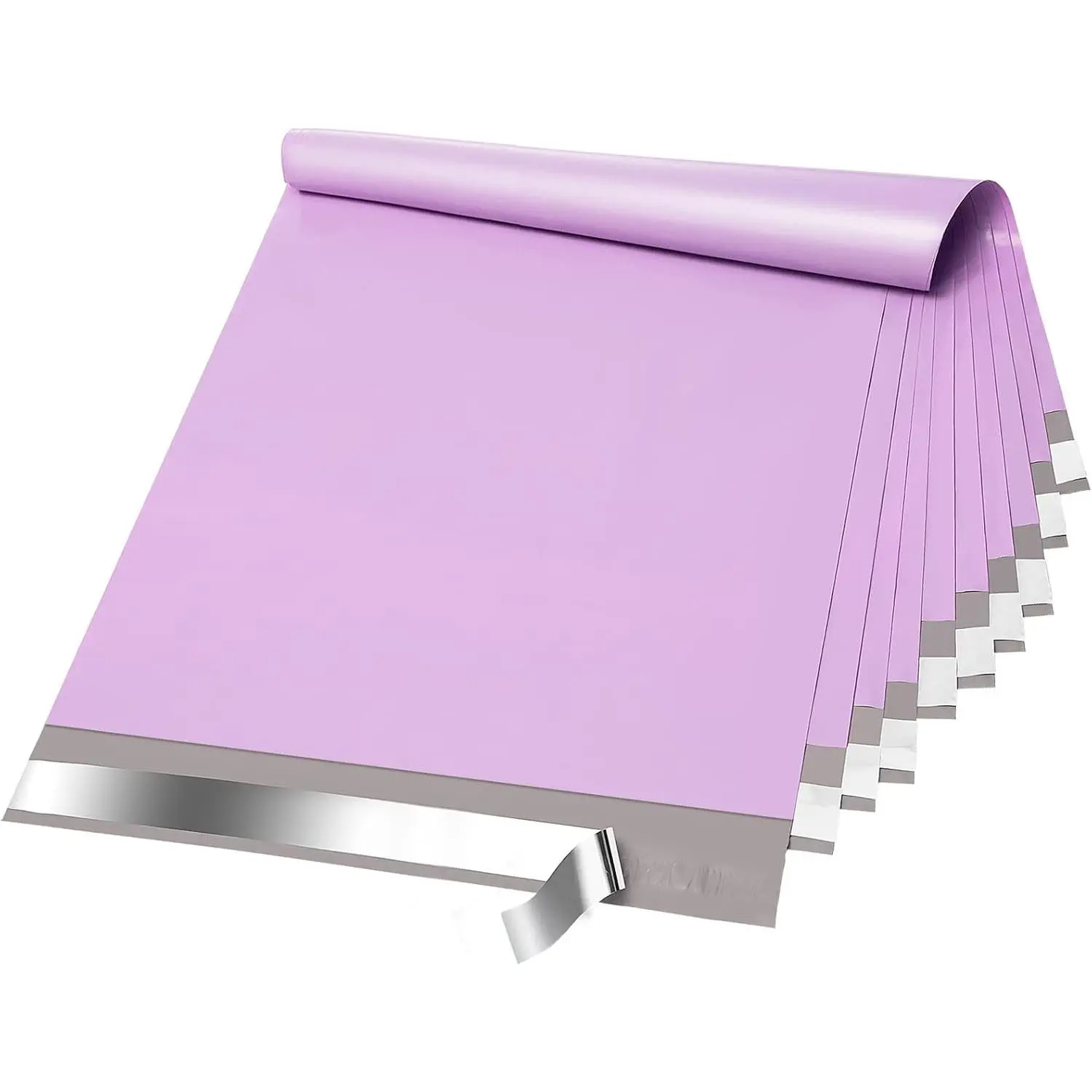 14.5x19 Inch Poly Mailers 100 Pack - Large Purple Waterproof Self Seal Shipping Bags with Strong Adhesive for Clothing, Books, Business, Boutique & Online