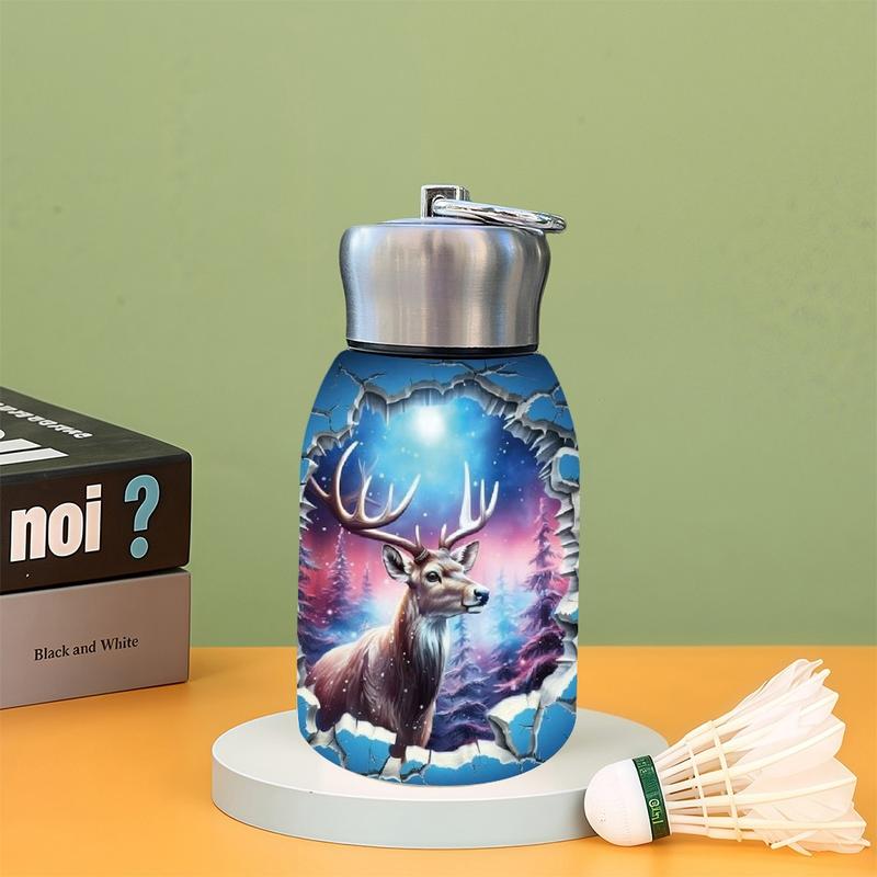 1pc 10.5oz Stainless Steel Tumbler - Leak-Proof, Insulated, Reusable, Hand Wash Only, Chic & Practical, **Enchanted Stag Breakthrough Art Design**, Ideal for Office, Camping or Holidays, Perfect Holiday Gift Item, Durable Drinkware