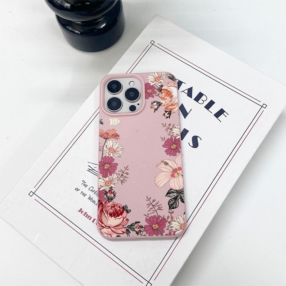Floral Pattern iPhone Case for iPhone 11/12/13 Pro Max/14/15/16 Plus, Simple and Creative Design, Durable and Stylish Protection