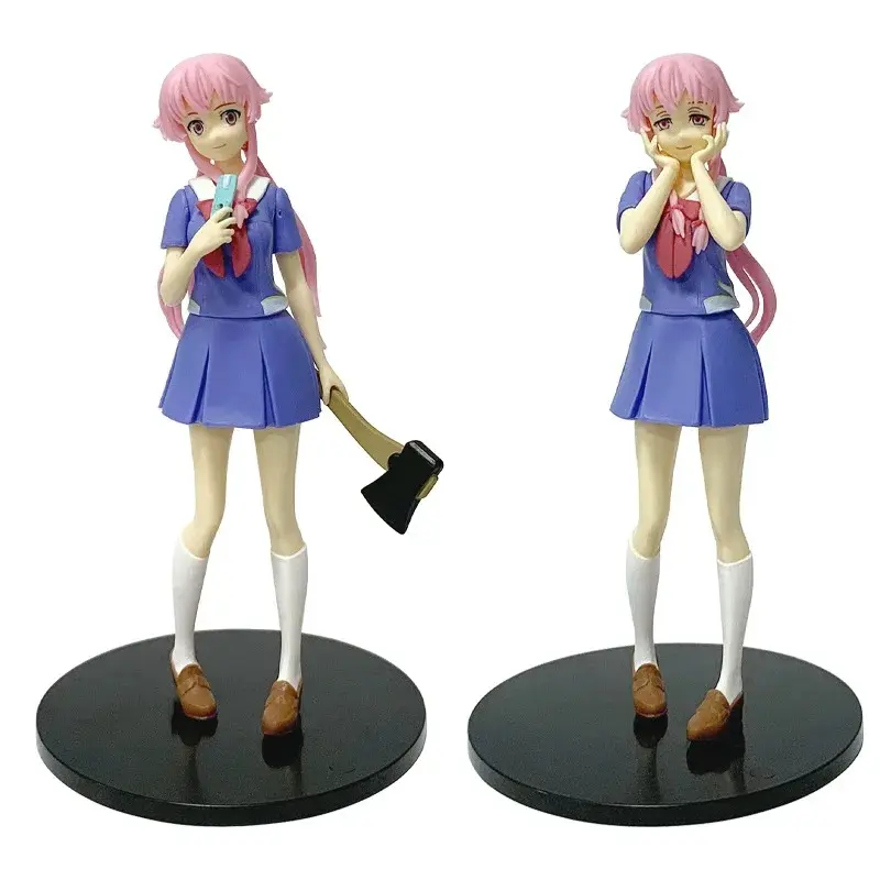 Future Diary REDIAL Yuno Gasai Yukiteru Amano School Uniform Anime Figurine Bishoujo Model Toy Fans Birthday Holiday Gifts
