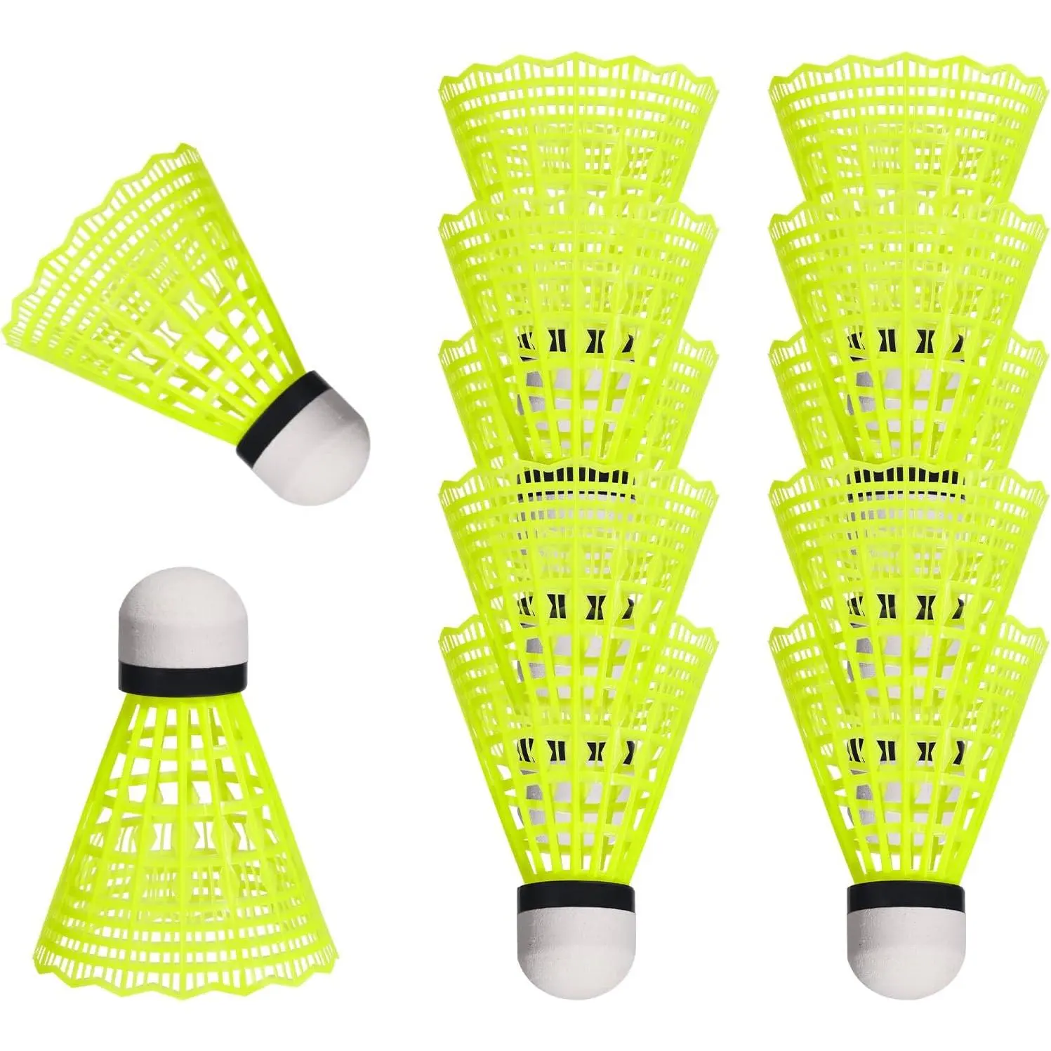 12 Pack Nylon Badminton Shuttlecocks Badminton Birdie Balls with Great Stability and Durability,Shuttlecock Indoor Outdoor Sports Hight Speed Training,Goose