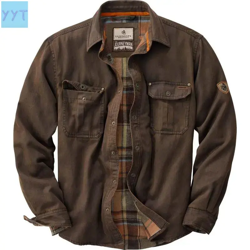 YYT1  Legendary Whitetails Men's Journeyman Flannel Lined Shirt Jacket Long Sleeve