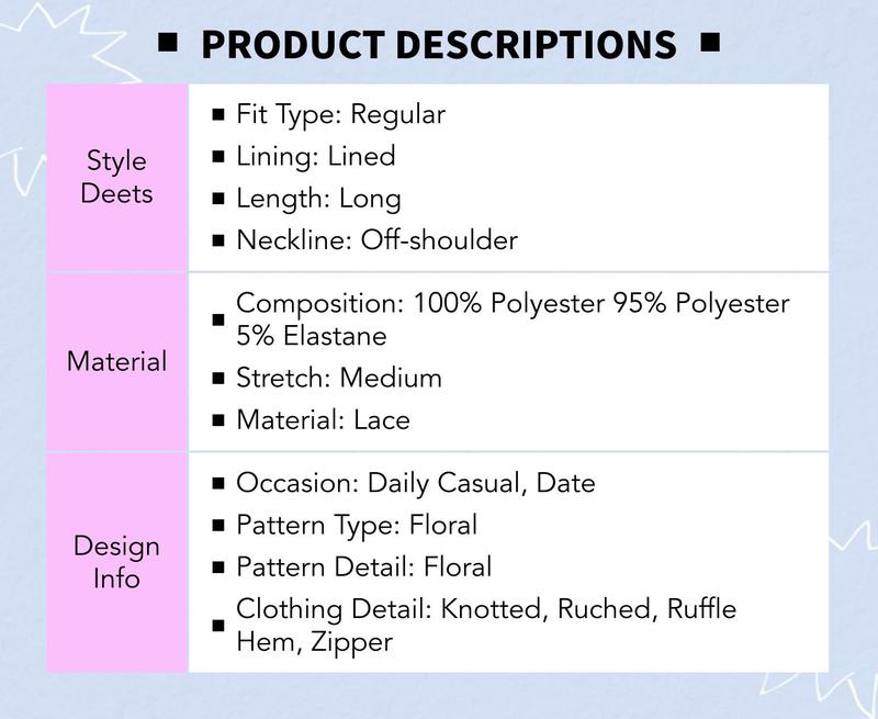 Cider Lace Off-shoulder Floral Knotted Ruched Long Sleeve Top