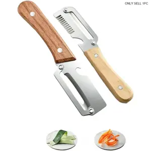 Elite Peeler, Gourmet Knives and Cutlery Set, Multi-functional Vegetable Peeler for Kitchen, 2.5 Mm Stainless Steel Peeler, 3-in-1 Scallion Shredder & Peeler-Stainless Steel, Multi-tool, Kitchenware