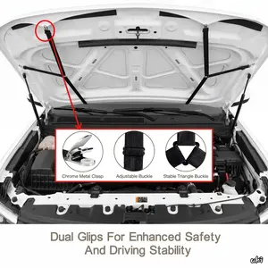 American Flag Car Hood Cover Equipped With Dual Triangle Fixing Clips, Universal Fit For Sedans SUVs Trucks Jeep, Commemorative Exterior Vehicle Decor For Memorial Day 4th Of July Independence Day, Fashionable Auto Styling Accessory