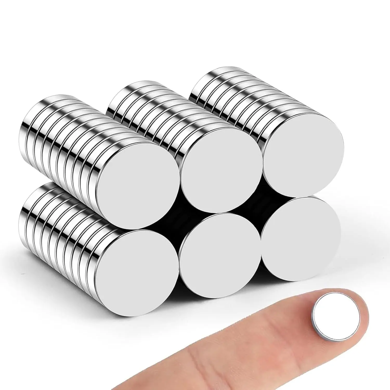 60Pcs 12x3mm Rare Earth Neodymium Magnets Heavy Duty - Small Round Fridge Magnets for Whiteboard, Classroom, Office, DIYGift