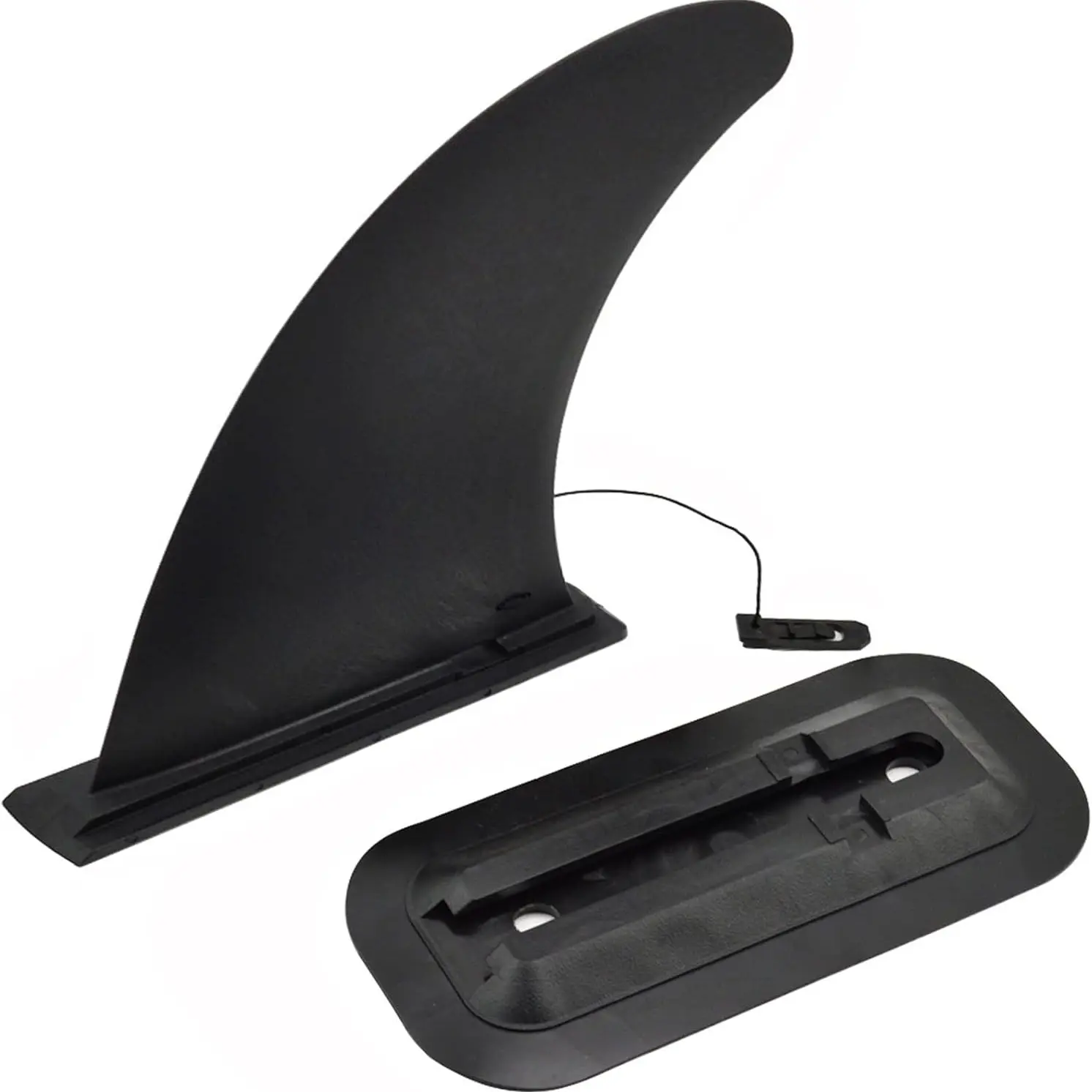 SUP Paddle Board Fin, Removable Surfer Board Divider, 9-inch Fin with Base, Inflatable Paddle Board Stabilizing Fin, Surfer Board Divider Fin with Base, Lightweight and Portable Surfing Accessory, Outdoor Water Surfing Equipment, Surfing Gear