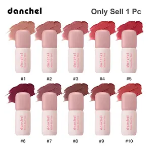 danchel Matte Lip & Cheek Tint, Lip Cosmetic, Makeup, Long-Lasting Matte Finish, Velvet Texture, 10 Shades, Makeup Gift for Girls & Women, Summer Makeup