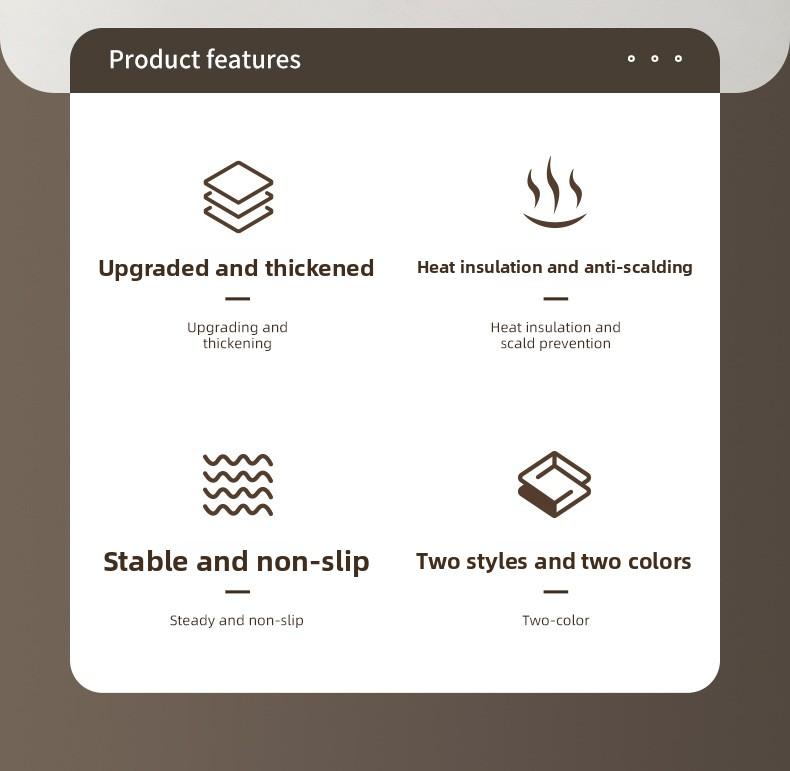 FaSoLa silicone heat-resistant mat, high-temperature resistant and anti-scalding, kitchen pot mat, coaster, thickened and foldable dining table tableware mat