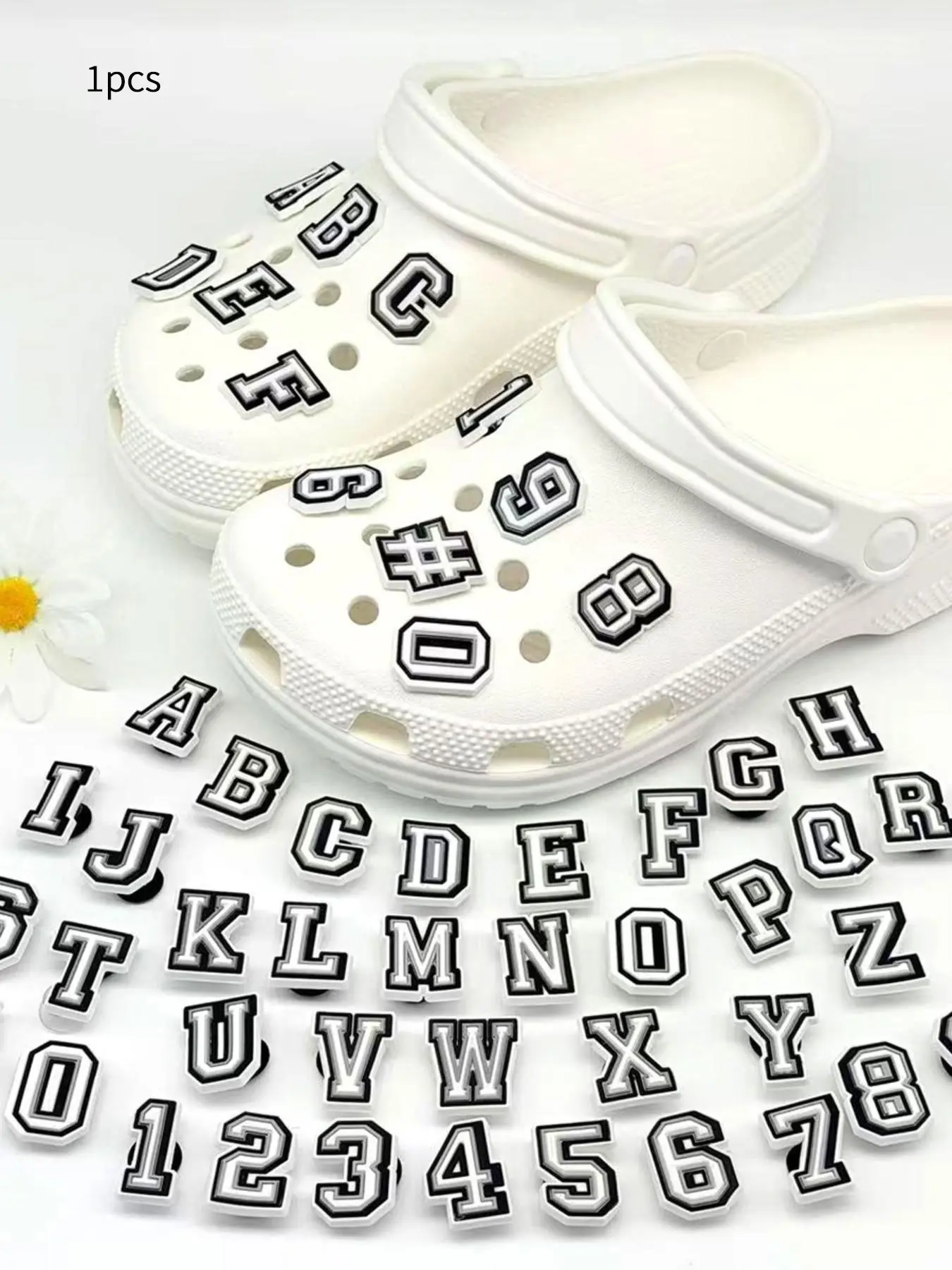Initial & Number Shaped Shoe Charm, Shoe Charms for Shoes, Decorative Shoe Accessories, 1 Count Cute Shoes Accessory for Clog & Slippers, DIY Shoes Decorations for Festivals, Parties and Birthdays