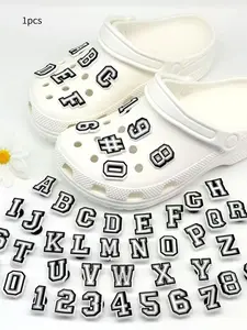 Initial & Number Shaped Shoe Charm, Shoe Charms for Shoes, Decorative Shoe Accessories, 1 Count Cute Shoes Accessory for Clog & Slippers, DIY Shoes Decorations for Festivals, Parties and Birthdays