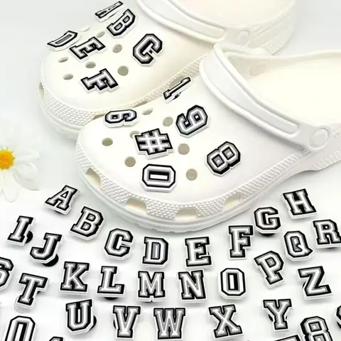 Initial & Number Shaped Shoe Charm, Shoe Charms for Shoes, Decorative Shoe Accessories, 1 Count Cute Shoes Accessory for Clog & Slippers, DIY Shoes Decorations for Festivals, Parties and Birthdays