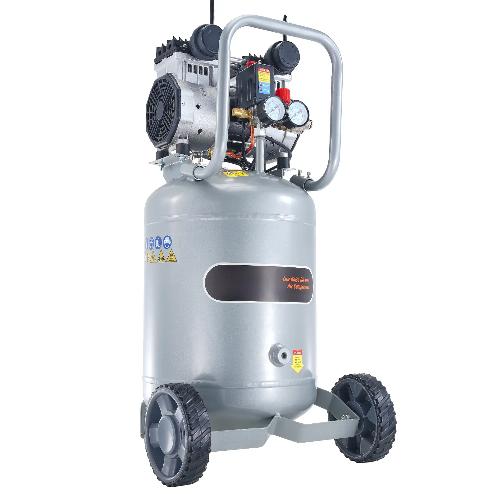 13 Gallon Air Compressor, Single Phase 120V/60Hz Rated Voltage/Frequency, 125 PSI Maximum Working Pressure, Power Up Noise Down, Versatile for Various Tasks