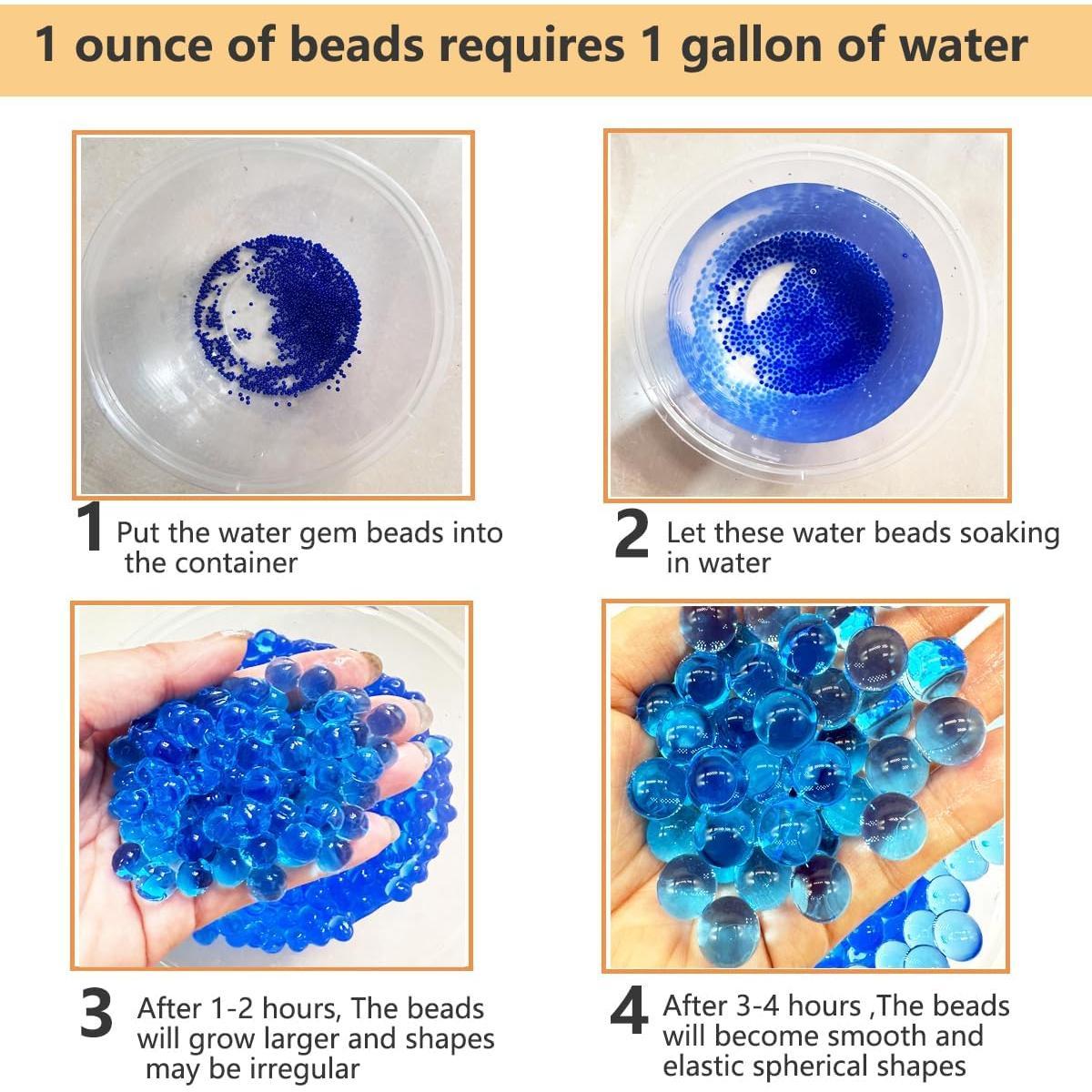 Multicolor Transparent Bubble Bead Vase Fillers - 50000 Round Non-Toxic Eco-Friendly Acrylic Resin Balls, Decorative for Hydroponic Growing Media, Indoor Plant & Easter Room Decor, Mother's Day, Glam
