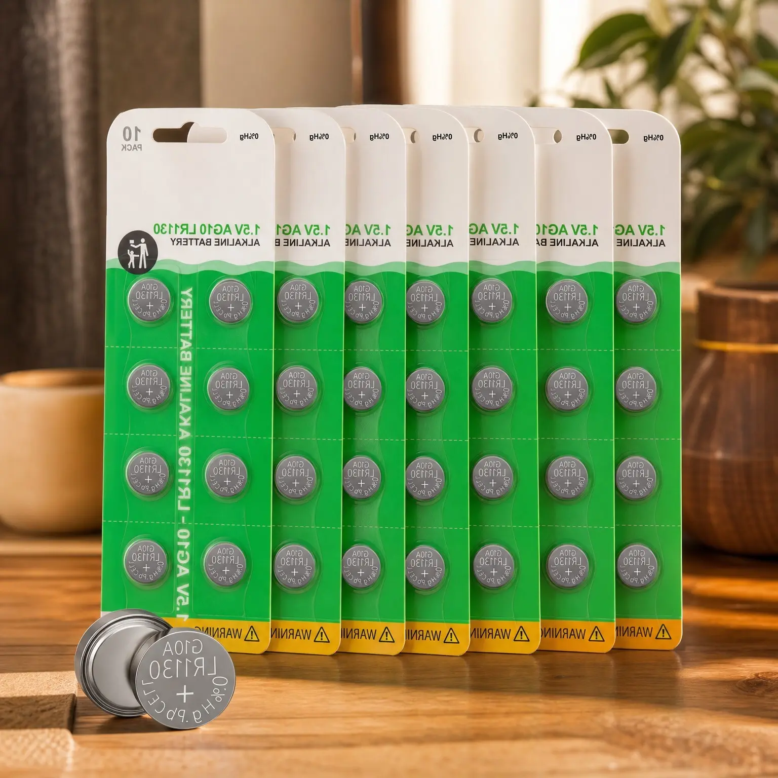 LR1130 AG10 SG10 LR54 389 Button Cell Watch Batteries 100 Pack, 1.5V Premium AlkalineGift
