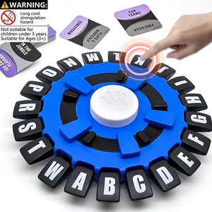 Word Pressing Game for Families and Kids, Portable Alphabet Learning Toy with 10-Second Timer, Category Card Challenge for Party Nights, Educational Letter Matching Game for 2-8 Players, Learning Materials, Birthday Gift for Boys Girls Ages 8 and Up