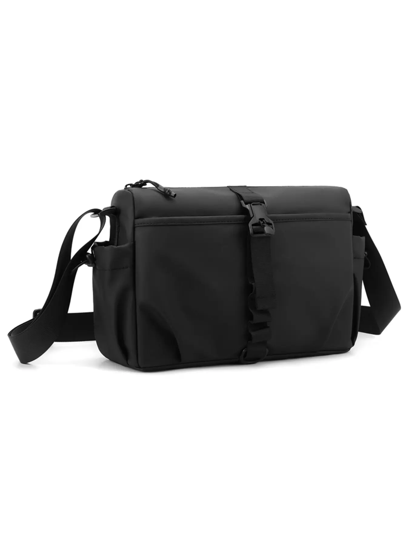 Functional Waterproof Nylon Crossbody Bag, Casual Crossbody Bag, Travel Crossbody Bag, Multi-Pocket Quick-Release Buckle, Adjustable Wide Strap, Large Capacity, Unisex