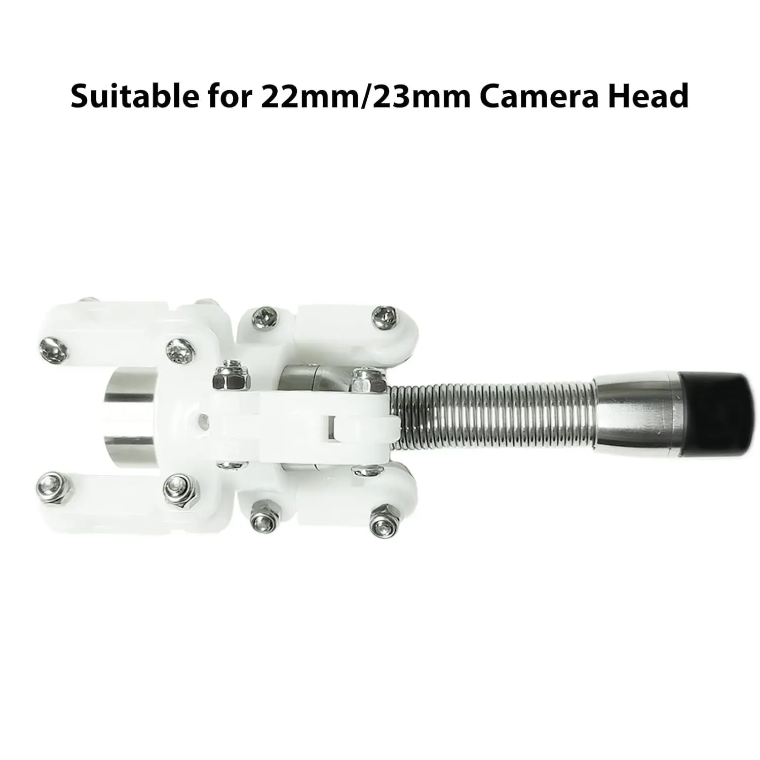 23mm Sewer Inspection Camera Protective Cover 104mm Sewer Camera Head Center Guide Wheels White Plastic Accessory for Pipes Over 104mm