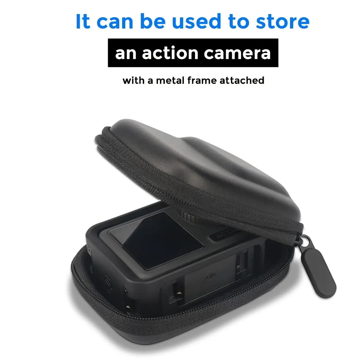 Hard Shell Compact Storage Bag for DJI Action 4/3 Original Frame Camera, Lens, Batteries & Device Travel Organizer, Charging