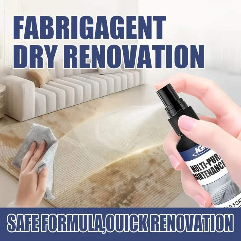 Fabric & Carpet Dry Care Powder, Low-Moisture Gentle Stain & Odor Refresher Stain Remover For Indoor Fabrics, Works On Sofas, Fabric Shoes & Upholstered Furniture