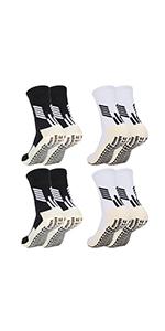 4 pairs of soccer socks with anti slip grip, suitable for basketball, soccer, and tennis, Christmas gift, suitable for both men and women, cheap goods Football Accessories