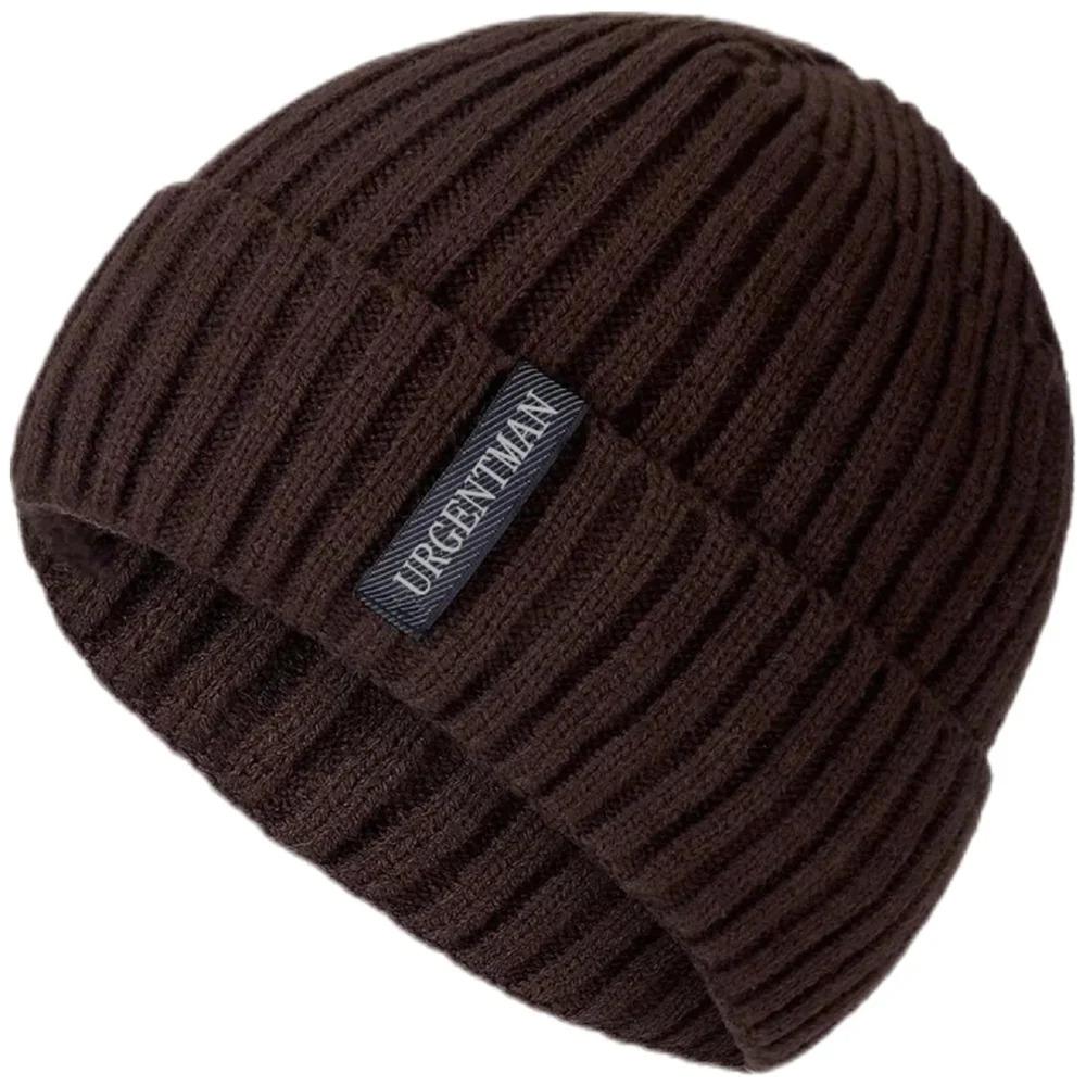 Hot Sale Premium Warm Winter Hat Stylish Plush Fur Lined Thick Cozy Beanie Hat Outdoor Casual Knitted Hats For Men & Women