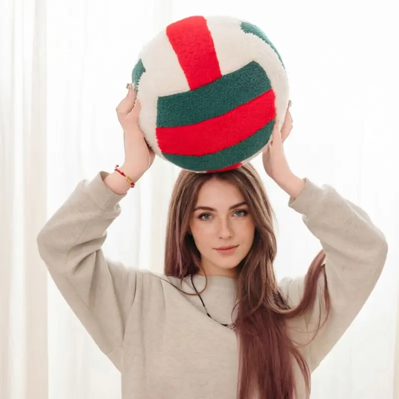 Sports Volleyball Decorative Pillow, Soft Comfortable Cushion, 20cm/24cm, Plush Volleyball Pillow, Perfect Gift for Fans, Home Decoration