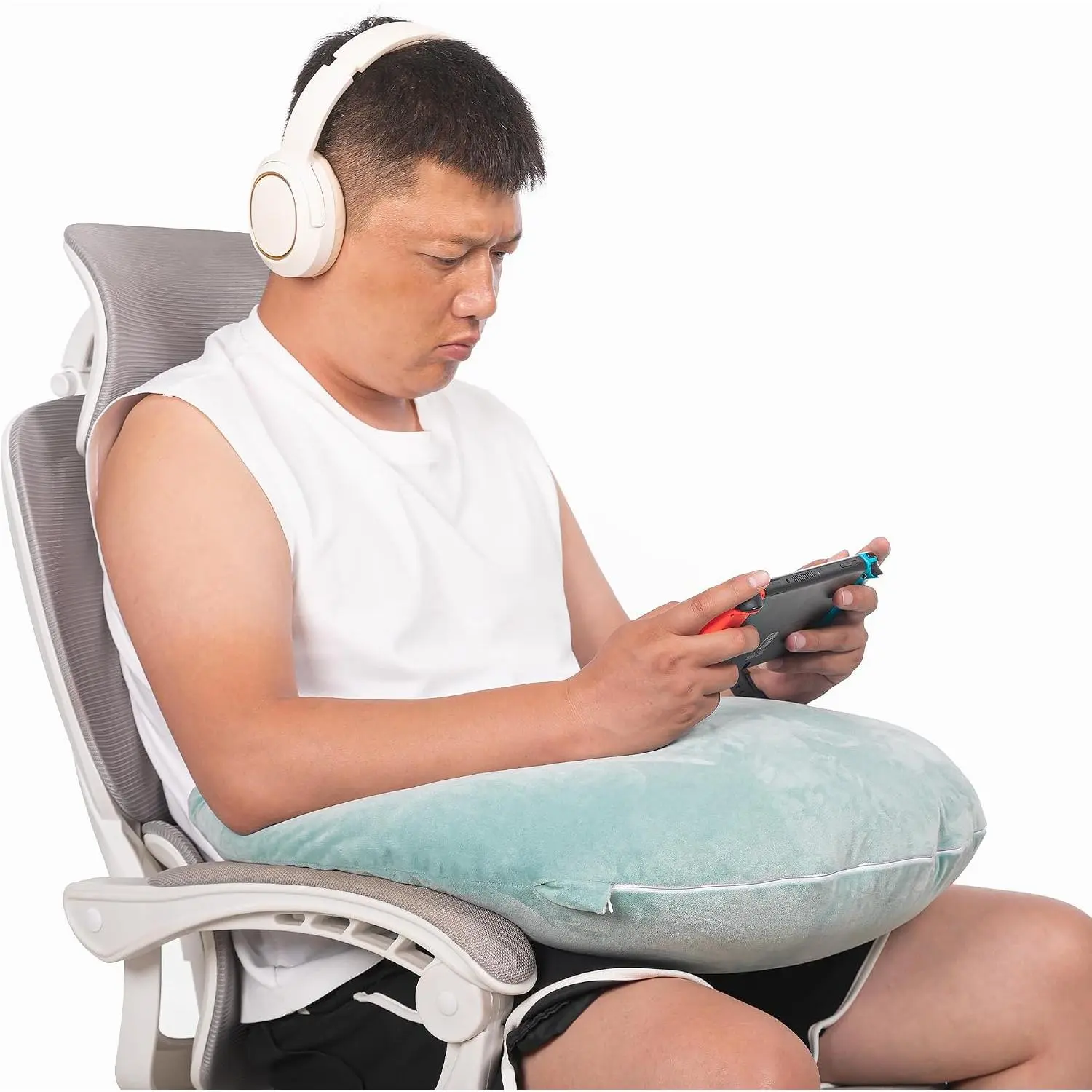 Gaming Pillow for Lap Arm Rest Gaming, for Reading, Working, Reading Pillow, Lap Pillow