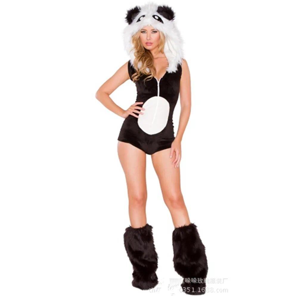 Adult Fluffy Plush Clothing Animal Costume Deluxe Monster Teddy Bear Fox Penguin Cosplay Costumes Women Masquerade Fancy Outfits